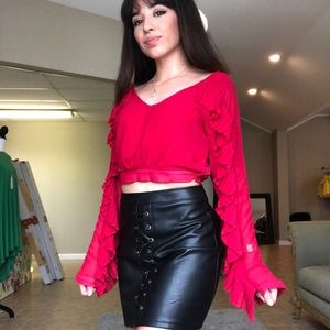 Ruby Ruffled Crop Top